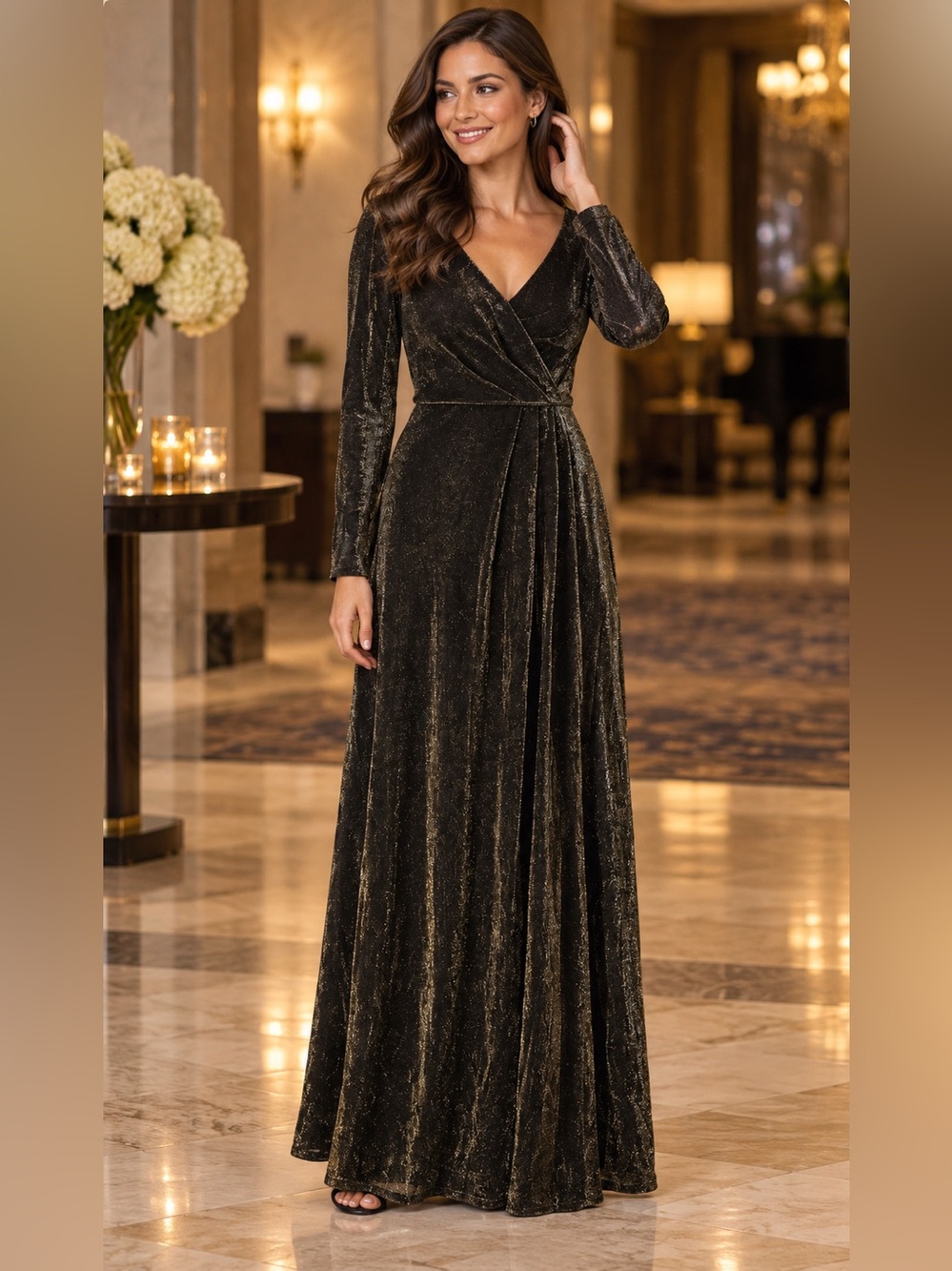 Mac Duggal Shimmer Maxi